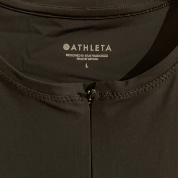 Athleta Women's Black Zip up Tank - Picture 2 of 4